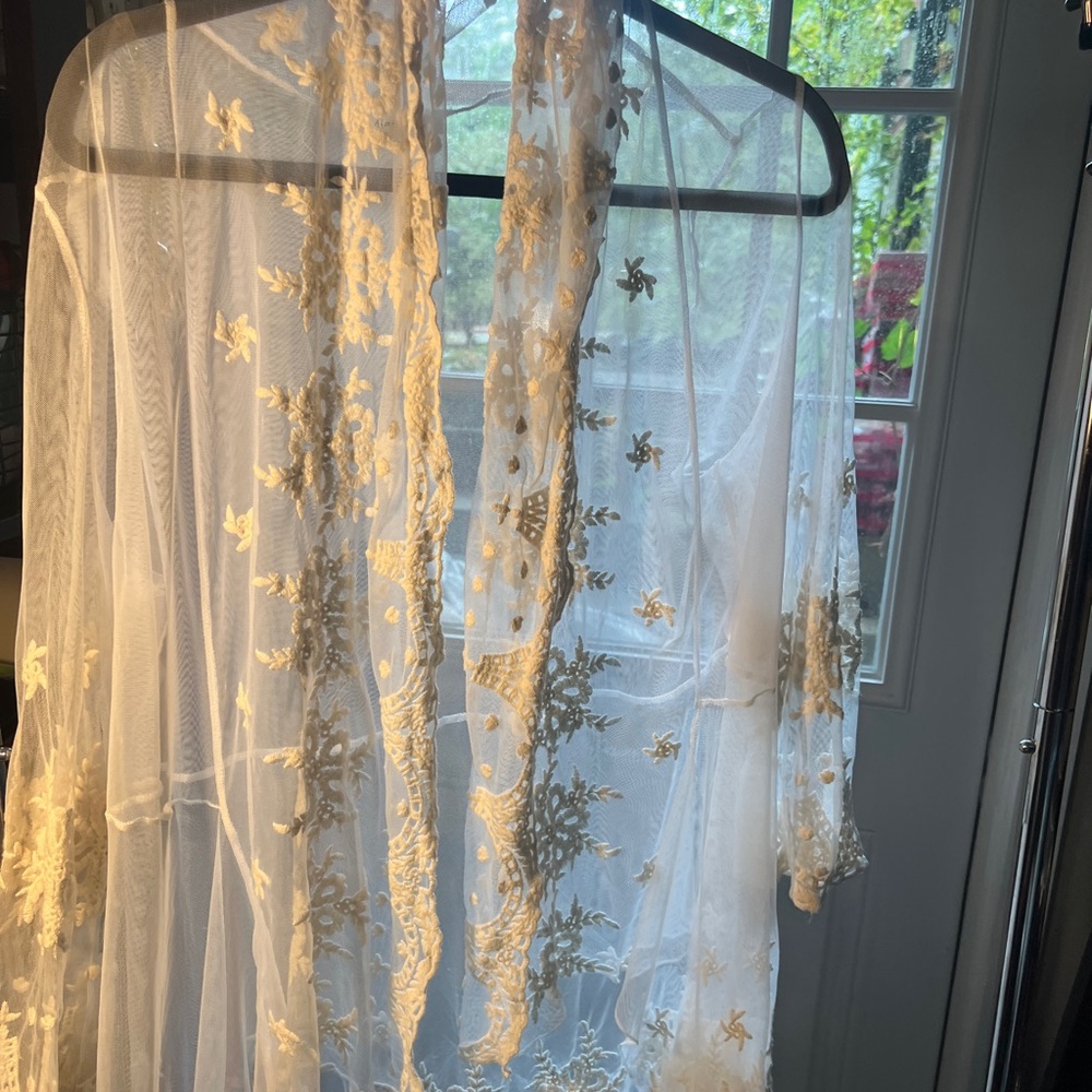 Sheer lace cardigan